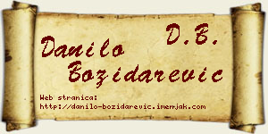 Danilo Božidarević vizit kartica